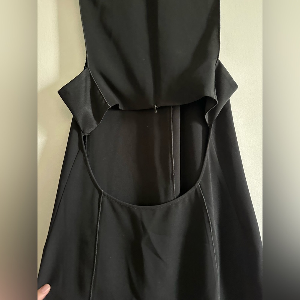 Rag & Bone Black Designer Silk Open Blend Fernanda Cocktail Dress size 8 EUC - Picture 7 of 8